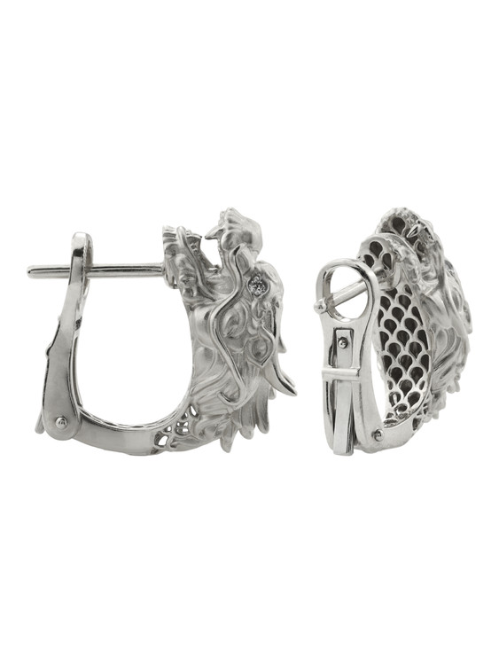 Серьги из белого золота c бриллиантами