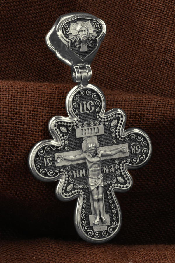 Крест из белого золота