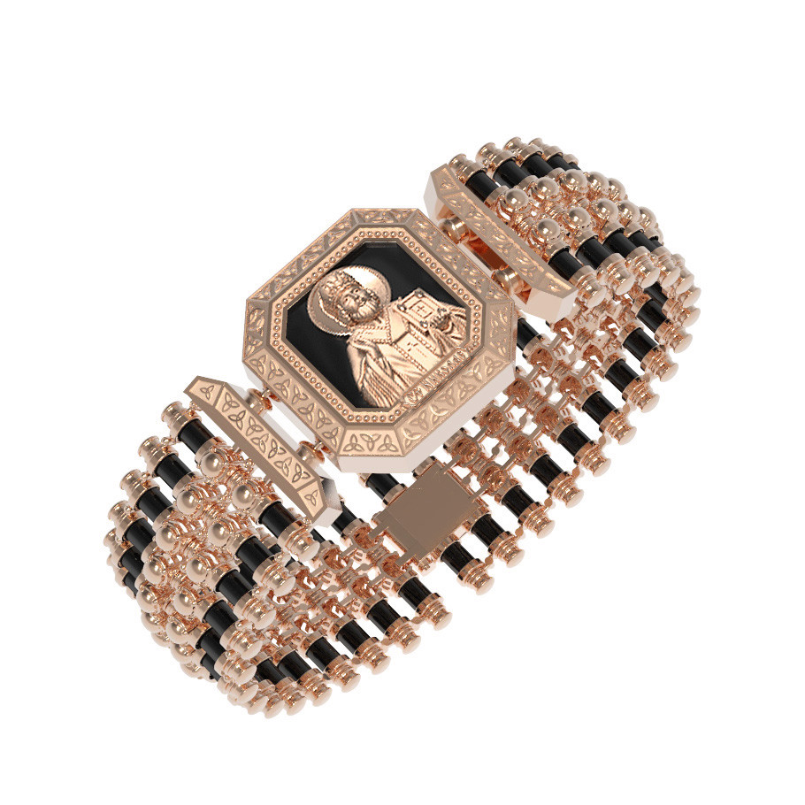 Браслет из золота c ониксом