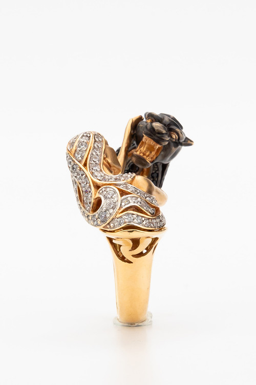 Кольцо из золота c фианитом