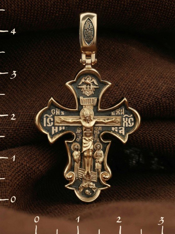 Крест из лимонного золота