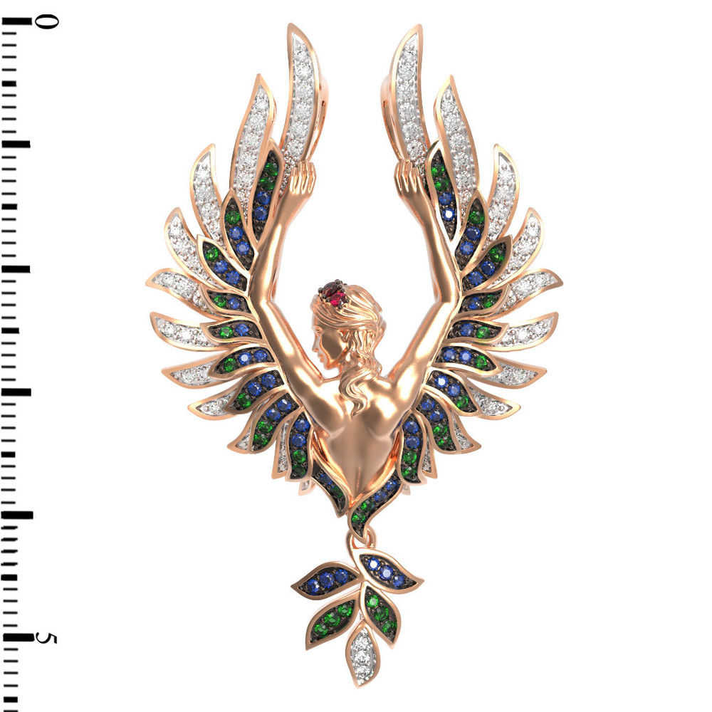 Подвеска из золота c фианитом