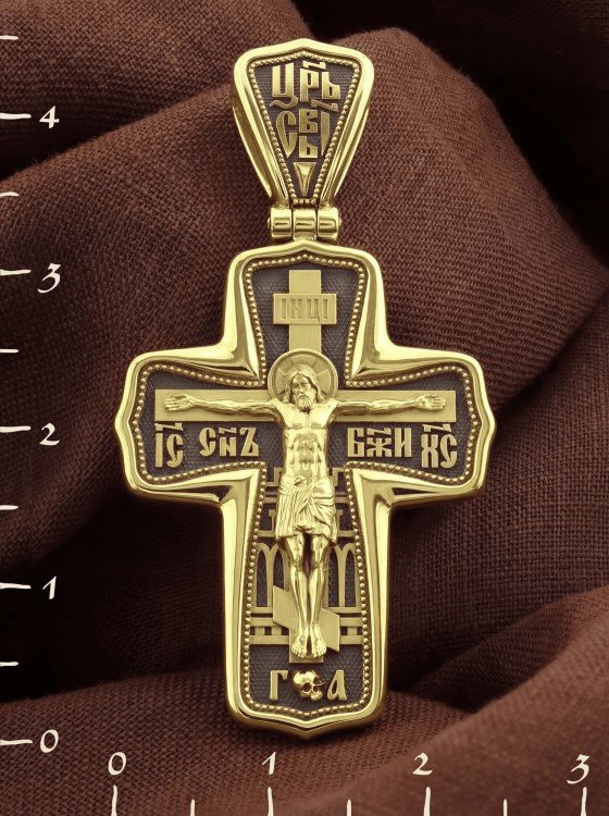 Крест из лимонного золота
