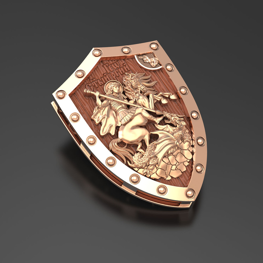 Образок из золота c деревом груши