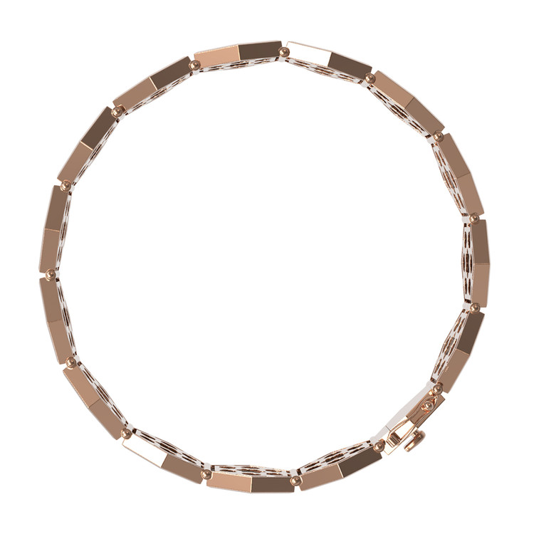 Браслет из золота c малахитом и перламутром