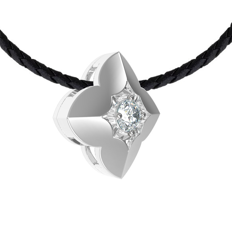 Подвеска из белого золота c бриллиантами