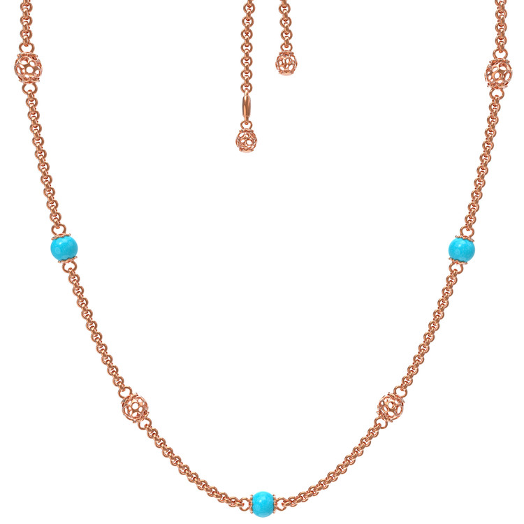 Колье из золота c бирюзой