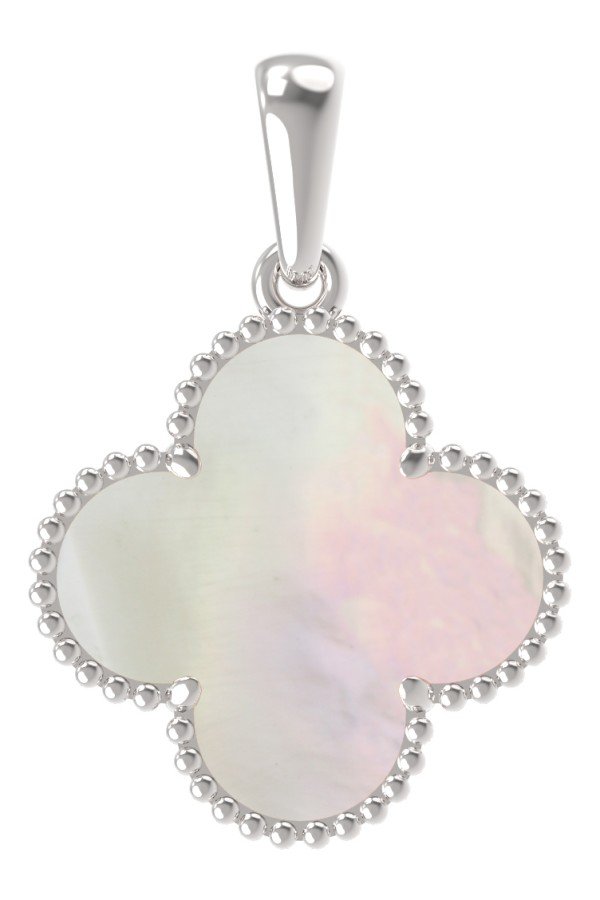 Подвеска из белого золота c перламутром