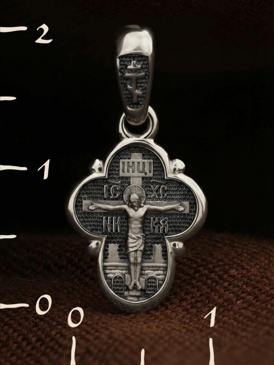 Крест из белого золота