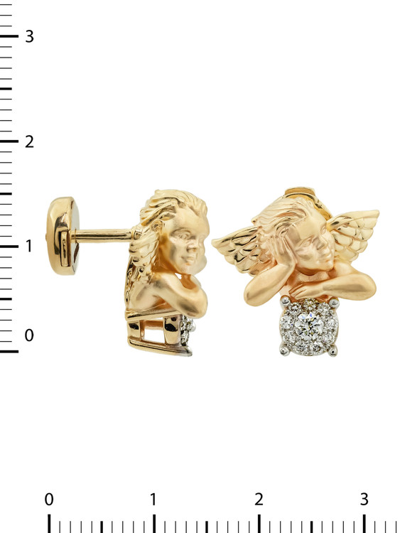 Серьги из золота c бриллиантами