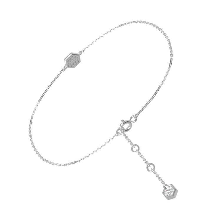 Браслет из белого золота c бриллиантами