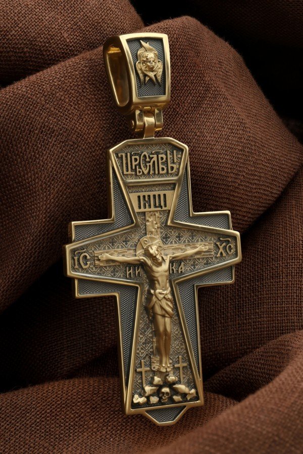 Крест из лимонного золота