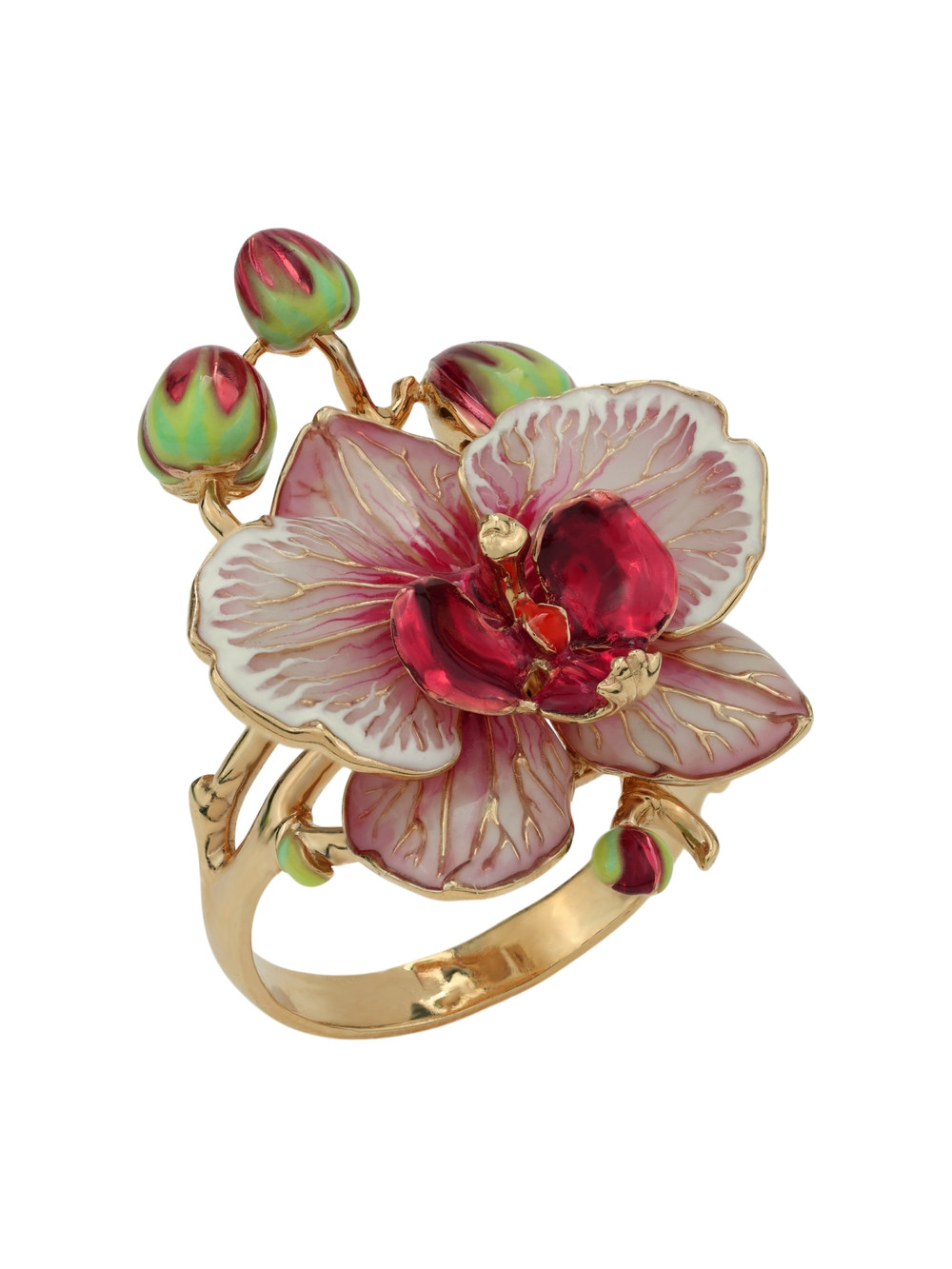 Кольцо из золота c эмалью