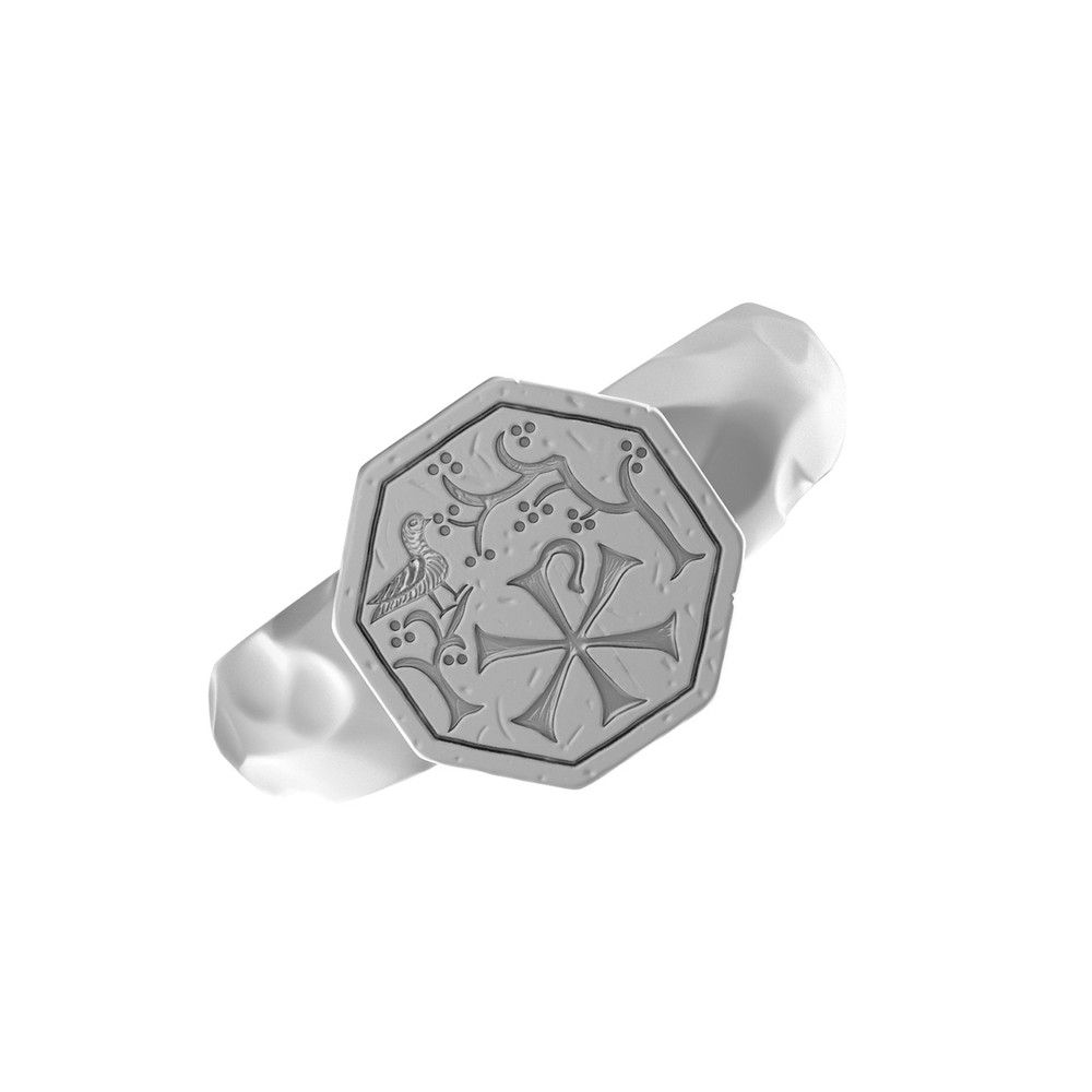 Кольцо из белого золота