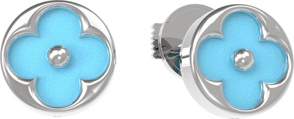 Серьги из белого золота c бирюзой