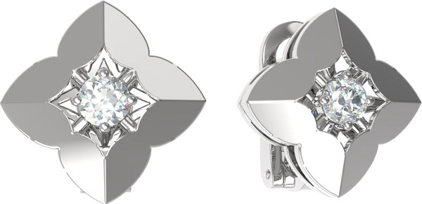 Серьги из белого золота c бриллиантами