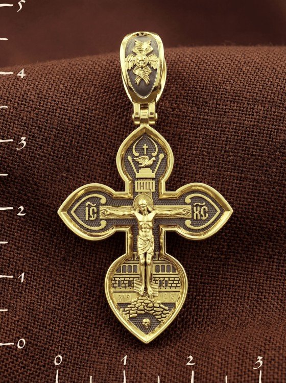 Крест из лимонного золота