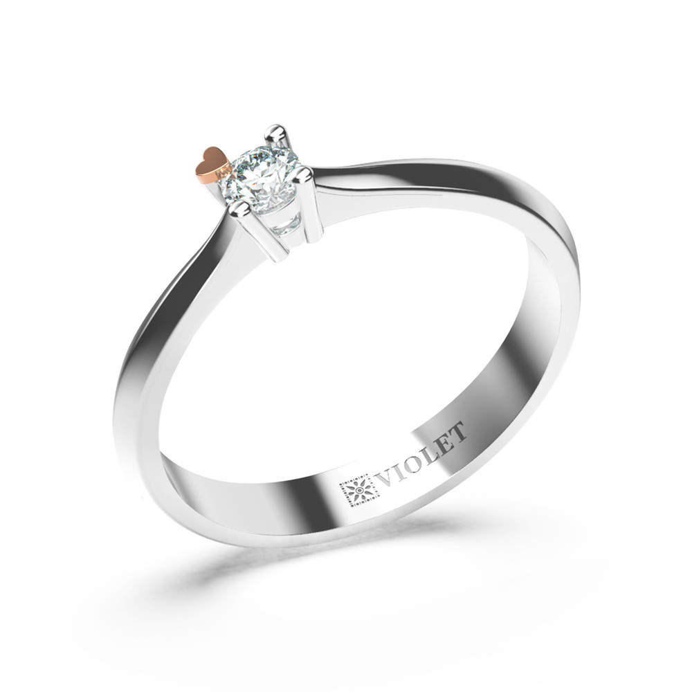 Кольцо из белого золота c бриллиантами