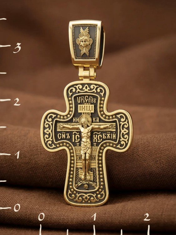 Крест из лимонного золота