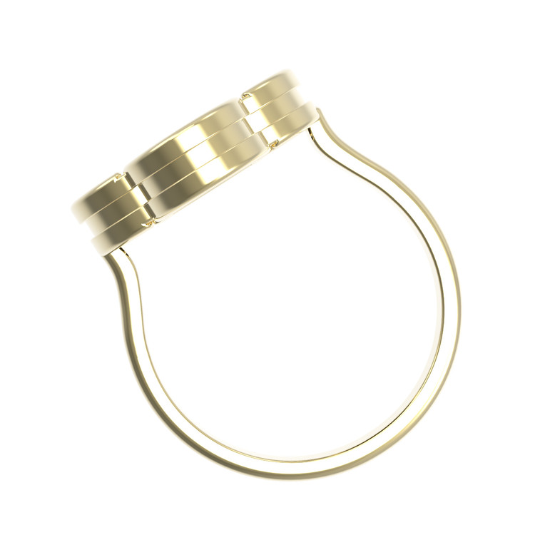 Кольцо из лимонного золота c лазуритом