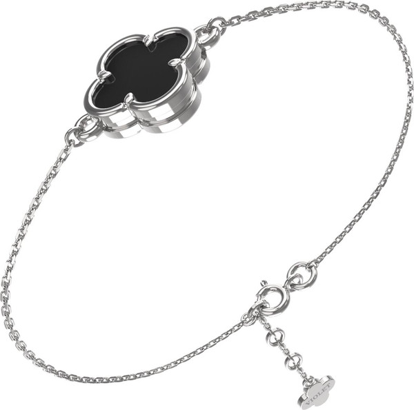 Браслет из белого золота c ониксом