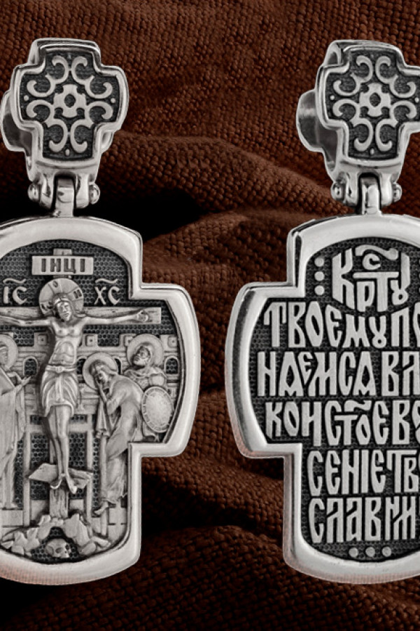 Крест из белого золота