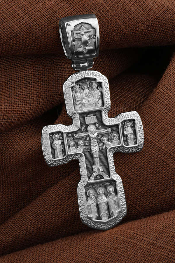 Крест из белого золота