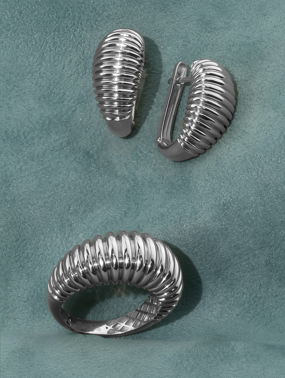 Серьги из белого золота