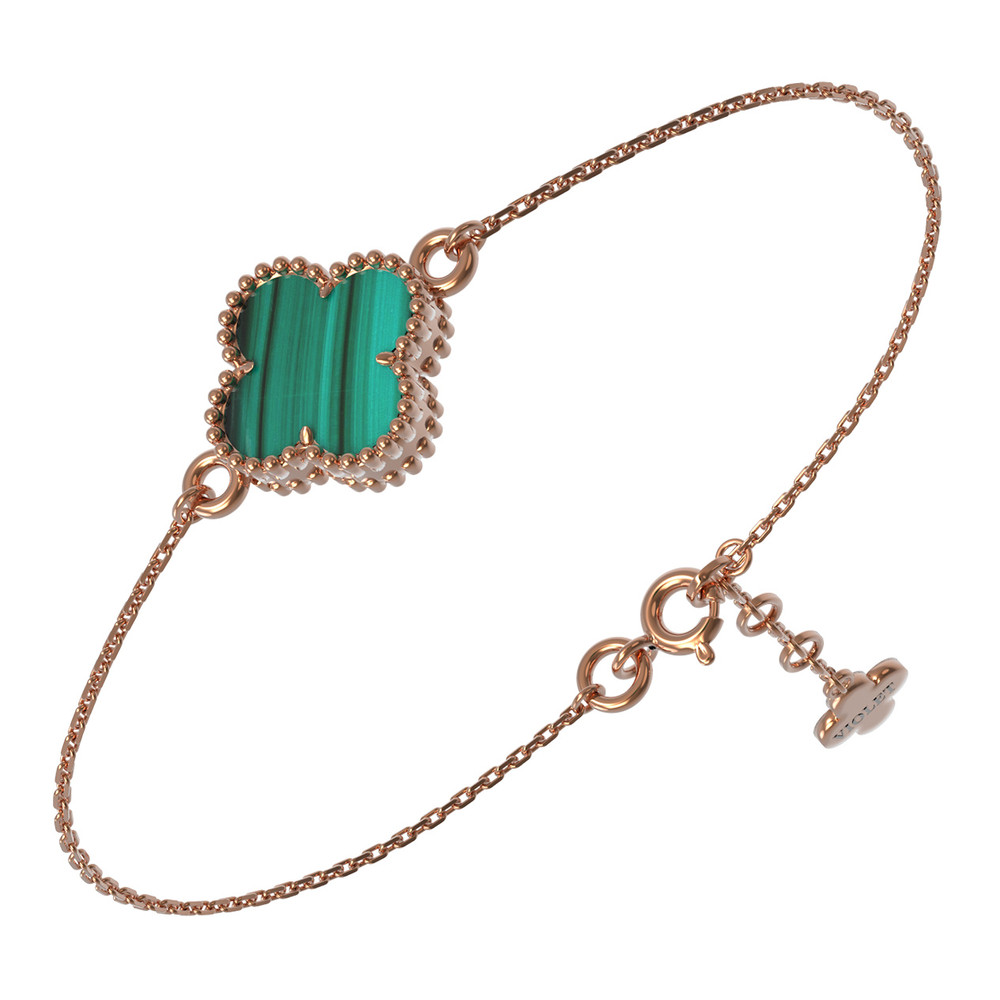 Браслет из золота c малахитом