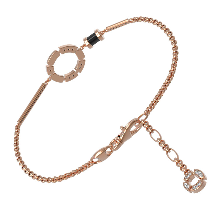 Браслет из золота c бриллиантами и ониксом