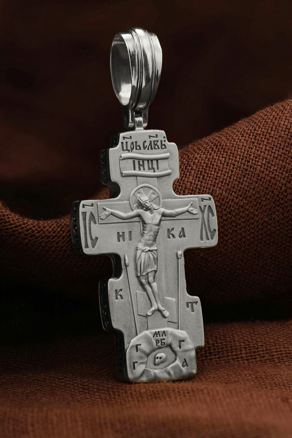 Крест из белого золота