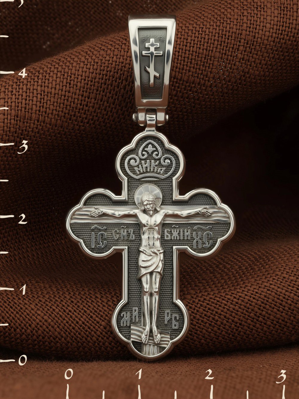 Крест из белого золота