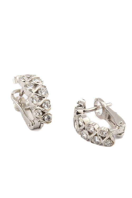 Серьги из белого золота c бриллиантами