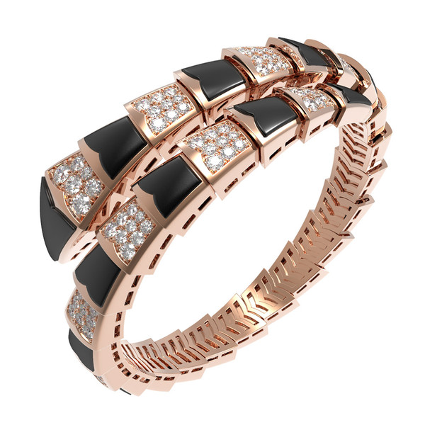 Браслет из золота c бриллиантами и ониксом