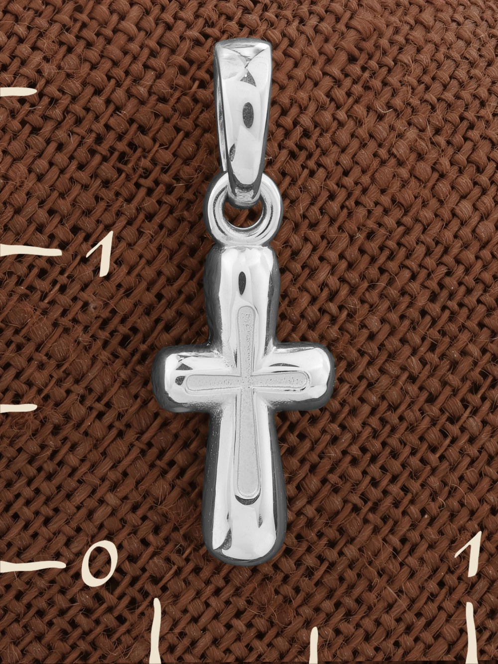 Крест из белого золота