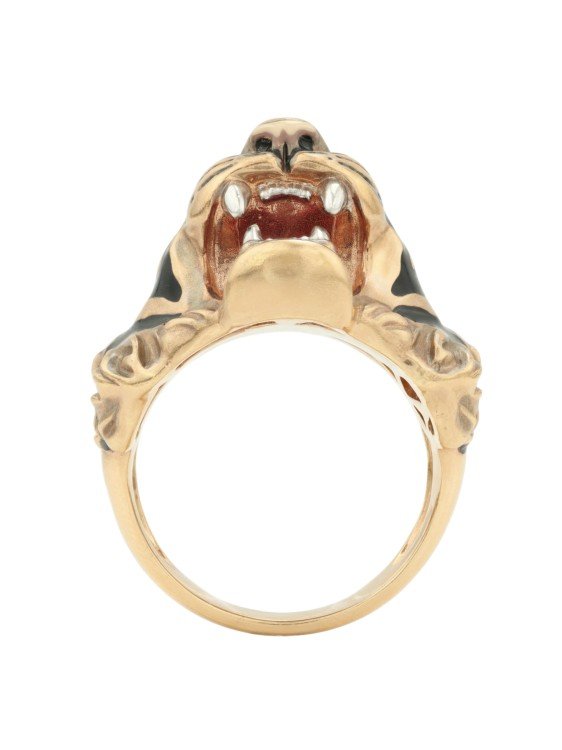 Кольцо из золота c эмалью