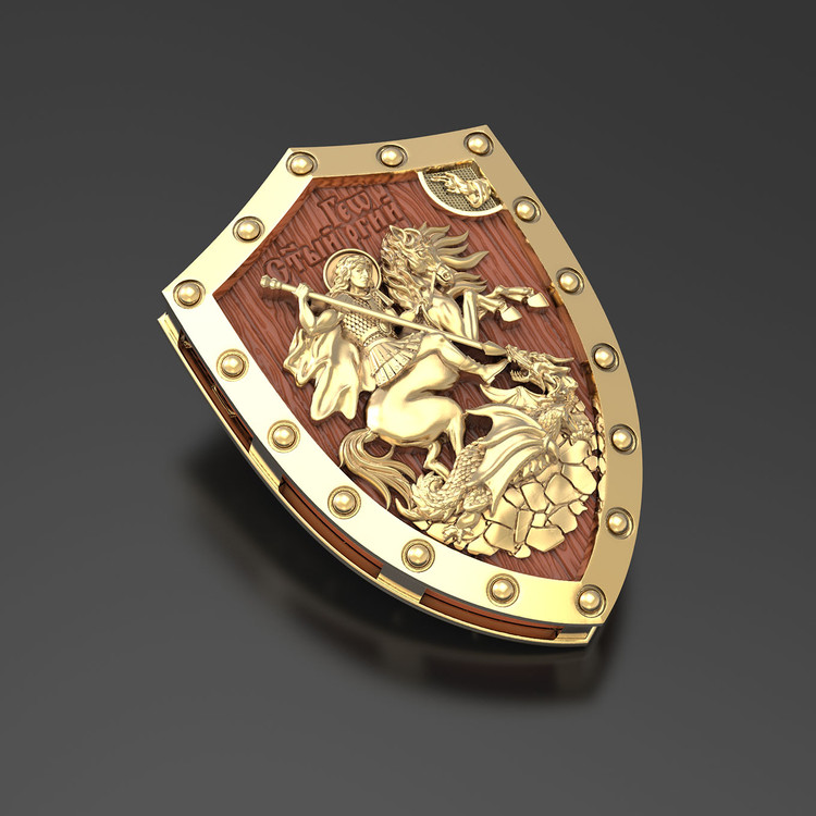 Образок из лимонного золота c деревом груши