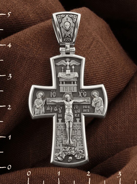 Крест из белого золота