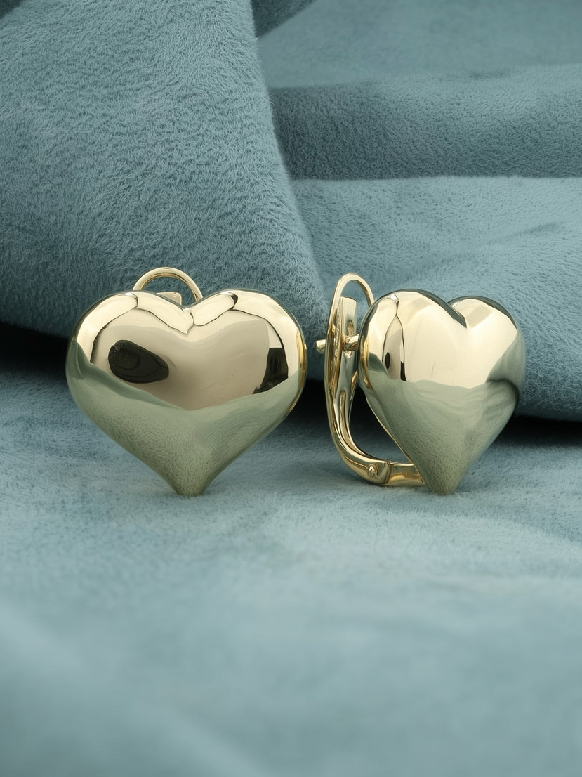 Серьги из лимонного золота