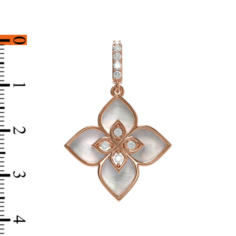 Подвеска из золота c бриллиантами и перламутром