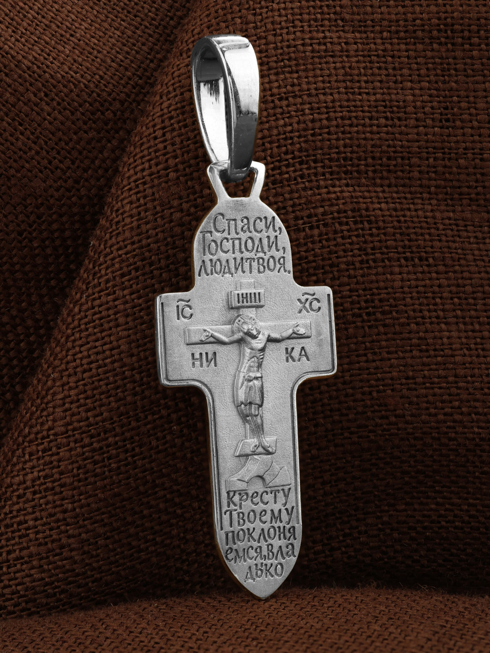 Крест из белого золота