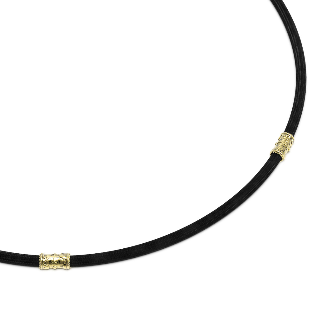 Шнурок шёлковый из лимонного золота c шёлковым шнурком