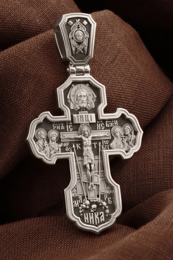 Крест из белого золота