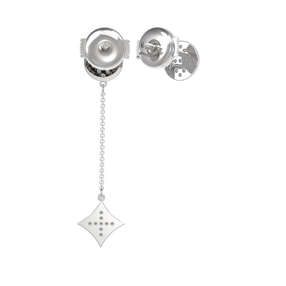 Серьги из белого золота c бриллиантами