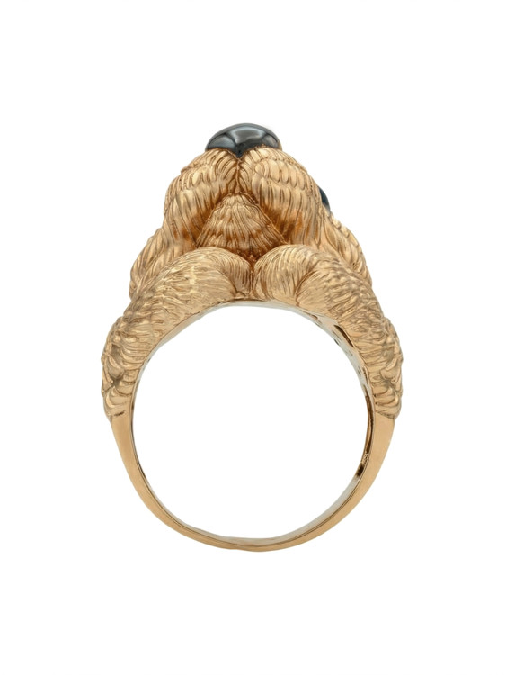 Кольцо из золота c эмаль