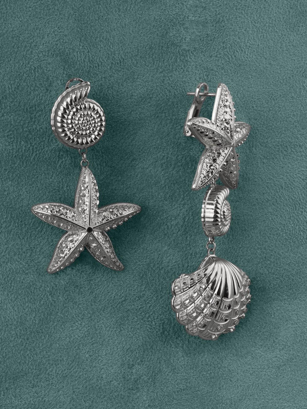 Серьги из белого золота