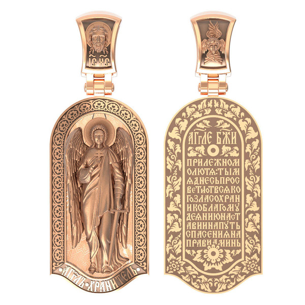 Образок из золота c эмаль