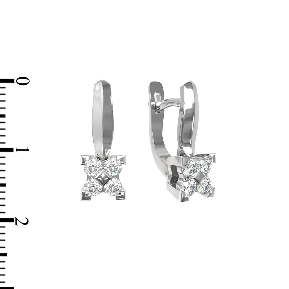 Серьги из белого золота c бриллиантами