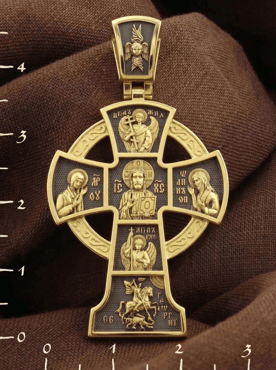 Крест из лимонного золота