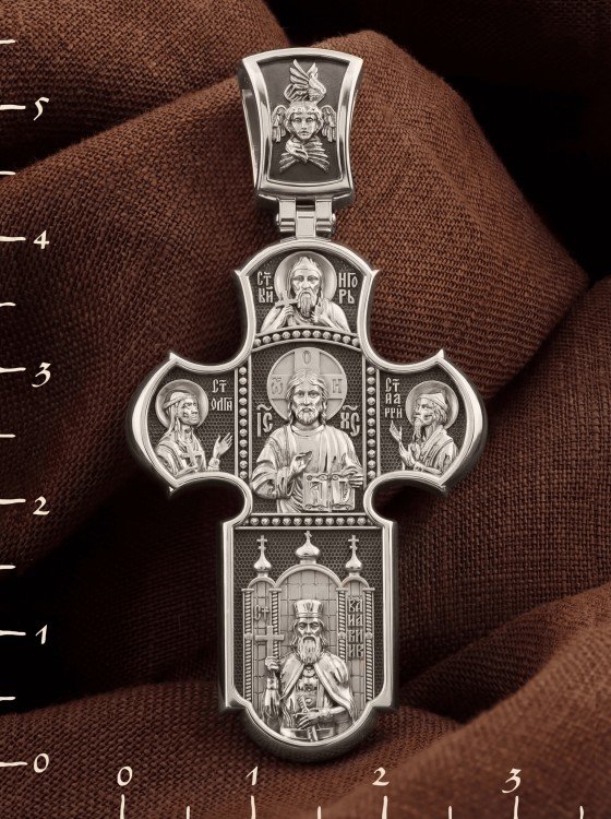 Крест из белого золота